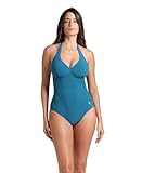 ARENA Shapewear Women's Alessia C-Cup Swimsuit Ladies Shaping Suit Pool and Beach Traje de baño de una Sola Pieza, Verde/Azul, 44 Mujeres