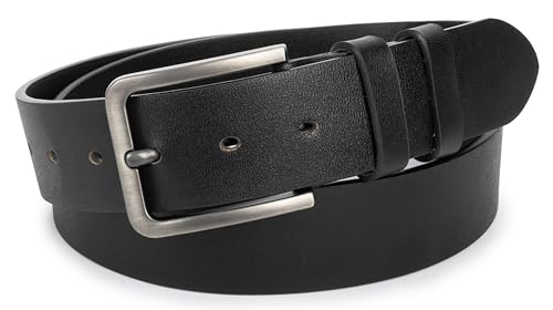 Vintage Style Genuine Leather Dress Belt, 1.5" Wide, Adjustable for Work, Suit, or Formal Wear3