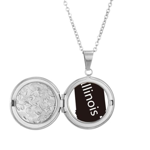 Collier médaillon carte pour anniversaire Ameusa en acier inoxydable gravé