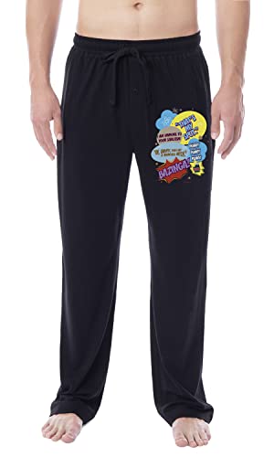 The Big Bang Theory Mens' Bazinga! Comic Sayings Sleep Pajama Pants