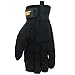 Cat® CAT012211M Padded Palm Utility Gloves – Black, Medium, Water-Resistant Synthetic Leather Mechanic Gloves with Adjustable Wrists