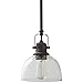 Stone & Beam Vintage Ceiling Pendant Lighting Fixture With Light Bulb And Clear Glass Shade - 7 x 7 x 17.25 Inches, 11.75 - 59.25 Inch Cord, Oil Rubbed Bronze