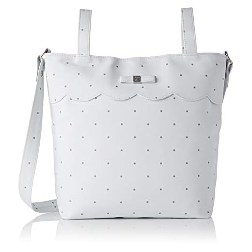 Pasito a Pasito, Bolsa Panera Chelsea, Blanca con puntos grises