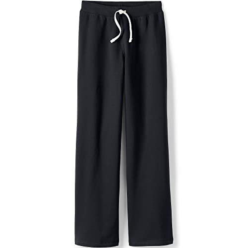 Lands' End Uniform Girls Sweatpant Black Womens Regular Medium #TOP1
