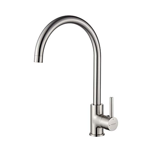GRIFERÍA DE COCINA-G4001A | Küchenarmatur - Wasserhahn Küche mit Hoher Auslauf(246mm), 360° Schwenkbar | Einhebel-Spültischarmatur, G3/8''