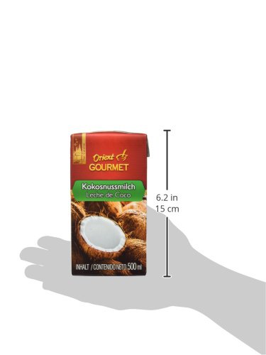 Orient Gourmet Leche de coco, leche cremosa con sabor a coco, cocina tailandesa auténtica, Contenido de Grasa 17-19%, 1 2 x 500 ml - imagen 5
