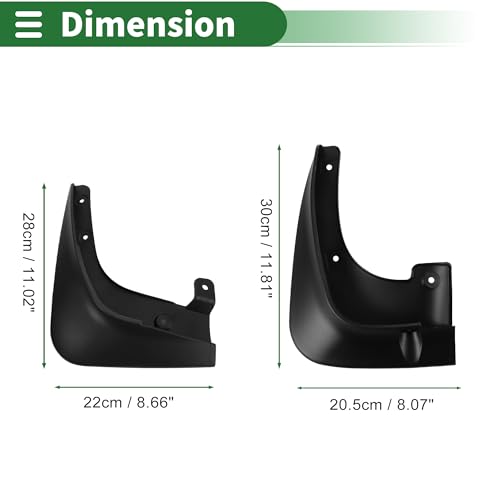 Image of Motoforti Mud Flaps Splash Guards Mud Guards for Hyundai Sonata 2008-2010 W /Mount Accessories