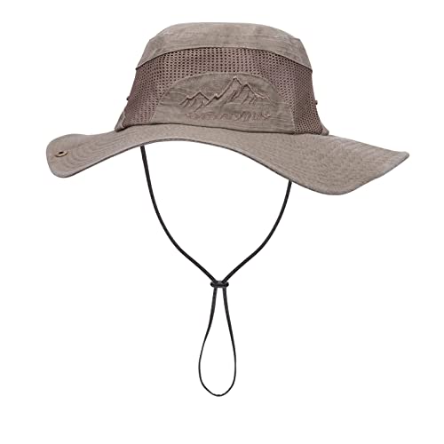 EKMTBJXY Sonnenhut Herren UV Schutz Wanderhut Faltbar Safari Hut Outdoor Fischerhut Buschhut Hiking Bucket Hat Cover