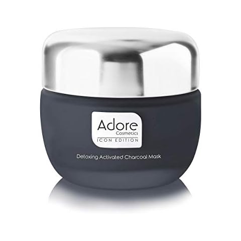 ADORE COSMETICS | ICON EDITION - Detoxing Activated Charcoal Mask - 1.7 Oz - Helps Remove Blackheads and Combat Acne - Perfect for Oily Skin - Pore Minimizer Mask Cover