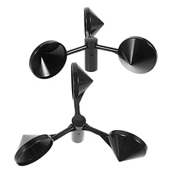 NUOBESTY Anemómetro para Exteriores Sensor de Vien...: Sensores de viento: bajo consumo de energía, amplio rango, buena información de datos, fácil instalación, fácil de transportar, indicador de viento pequeño Copa anemómetro profesional: diseño característico de 3 copas, sencillo y elegante, líneas sua...