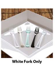 EMI Yoshi Koyal Mini Forks, 4-Inch, White, Set of 500