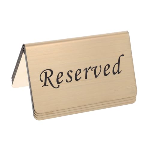 NAMOARLY Letreros Reservados Para Mesa De Boda y Fiesta De Señalización Acero Inoxidable Para Restaurantes y Eventos Signo De Asientos Reservados