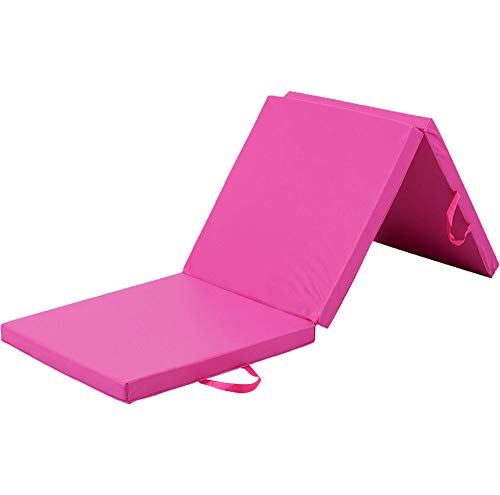 Tri-Folding Extra Thick Yoga Mat - Non-Slip Exercise Mat - Fitness Mat with Carry Handle - Workout Mats - Travel Yoga Mat