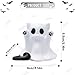 Halloween Ghost Statue Cute Spooky Figurines Desk Ornament Decorations Cartoon Mini Spooky Halloween Unique Cat Ghost Figurines for Festive Home and Office Desktop Decor Display Ornaments