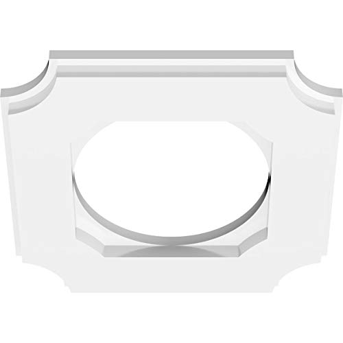 Image of Ekena Millwork CMP10LE-06000 Locke Architectural Grade PVC Contemporary Urethane Ceiling Medallions 10 inchOD x 6 inchID x 6 inchC x 1 inchP
