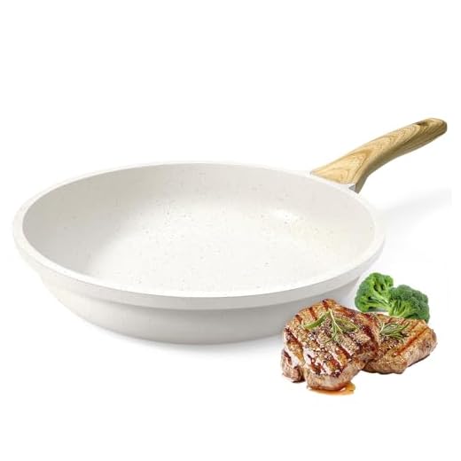 GiPP Padella Antiaderente in Ceramica – Padella Sana e Atossica da 24 cm, Compatibile con Induzione, Senza PFAS e PFOA, Lavabile in Lavastoviglie, Manico a Bassa Temperatura(Bianco,24cm)