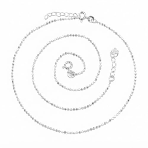 Image of Parnika 925 Pure 92.5 Sterling Silver Anklets Pair for Women & Girls | Hallmarked Silver Payal | Ball Design | Daily Wear | One Pair