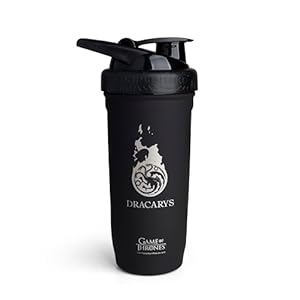 Smartshake Reforce Stainless Steel Game Of Thrones Dracarys, Shaker Bottle (900 ML /30oz) | Lightweight Resistance Sports Shaker Bottle with a Soft Lid | Leakproof, BPA Free & DEHP Free