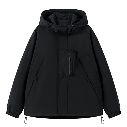 Veste bomber surdimensionnée homme coupe-vent cargo noir L