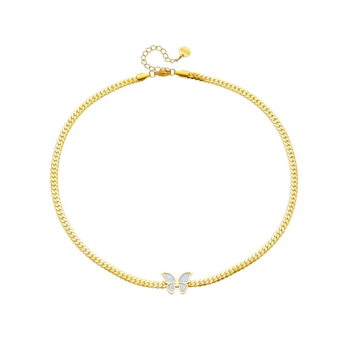 Collier ras du cou papillon en chaîne clavicule tendance pour femme