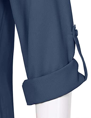 Image of Timeson Women's Short Sleeve V Neck Blouses Shirts Floral Double Layers Mesh Tunics Tops
