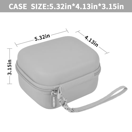 Image of ANKHOH Label Maker Case for Memoking T02 for Phomemo M02 for Nelko, Grey | Mini Pocket Printer Case for Portable Sticker Paper and Daily Carry, Box Only