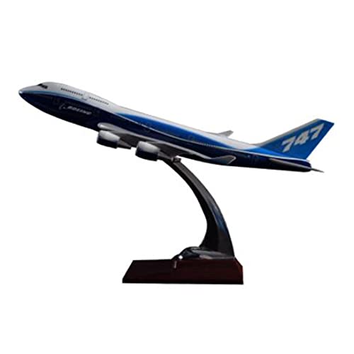 Modelo de avión B747 de 32cm en resina fundida a presión con soporte de exhibición para hobby