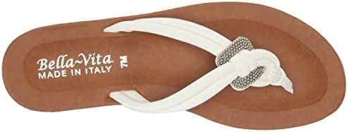 Bella Vita Made in Italy Women's Zev-Italy Flat Sandal, White, 7 | Image 4