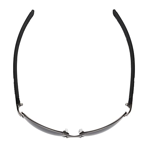 Ironman Stride Rectangle Sport Sunglasses for Men, Matte Gunmetal/Black, 61mm3