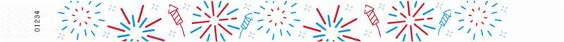 Image of 500 WristCo USA Fireworks Tyvek Wristbands for Events - Comfortable Tear Resistant Paper Bracelets ID Wrist Bands for Concerts Festivals Admission Party Identification