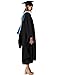 Master Graduation Gown Cap and Hood Master Regalia with 2025 2026 Tassel Matte Black Unisex