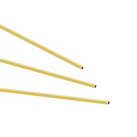 LAVMHAB Messingrohr, 2 mm OD x 0,2 mm Wandstärke x 300 mm Länge, Rundrohr aus Messing, runde Messing Rohre (3 Stück)