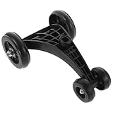 Yardwe Plastic Twist The Front Wheels of The Car - Replacement Toy Car Wheels, Three-Legged Base Design, Black
