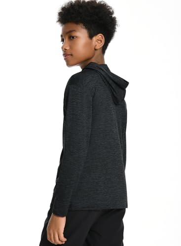 Ullnoy 3 Pack: Youth Boys Long Sleeve Hoodie Shirts dry fit hoodies for teen boys Active Long Sleeve Hoodie Sweatshirts3