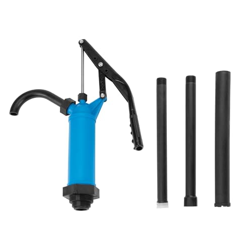 Image of Performance Tool W54268 Blue General Purpose Lever Action Barrel Drum Pump - Fits 5 to 55 Gallon Drums