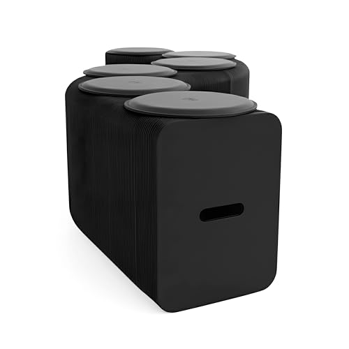 Stooly – Banco plegable – Banco extensible – Hasta 12 personas (Negro)