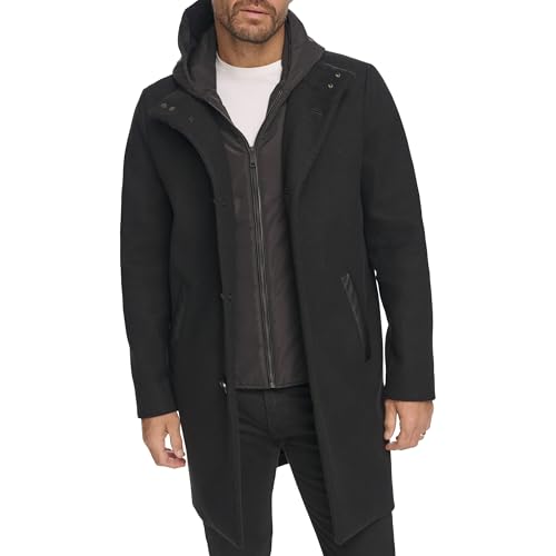 Kenneth Cole Men's Melton Walker with Pu Trim and Hooded Bib2