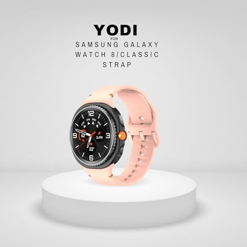 Image of YODI Strap Bands Compatible With Samsung Galaxy Watch 8 40mm 44mm /Watch 8 Classic 46mm Band,silicone strap with stitching Design Wristband for Galaxy Watch 8 /8 Classic Small /Large Size