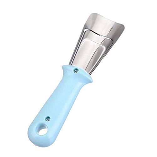 bjduck99 Kitchen Multifunctional Stainless Steel Ice Remover Shovel Fridge Cleaning Tool - Blue