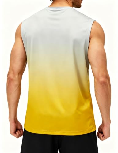 Image of EZRUN Men's Workout Sleeveless Shirts Quick Dry Muscle Swim Shirt Gym Fitness Running Beach Tank Tops