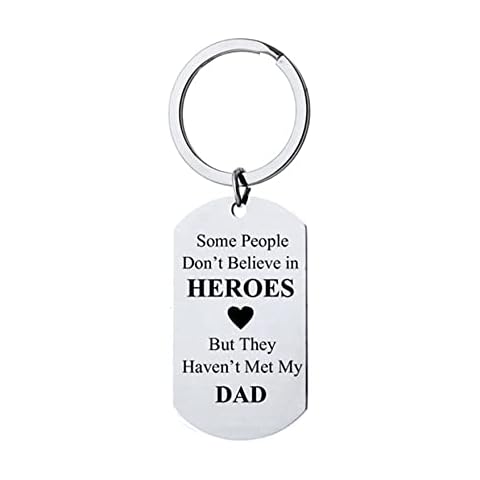 QIANBI Dad Gifts Keychain from Daughter Son Father’s Day Birthday Christmas Gift for Father Daddy Thanksgiving Day Present to Papa,Style 2 Cover