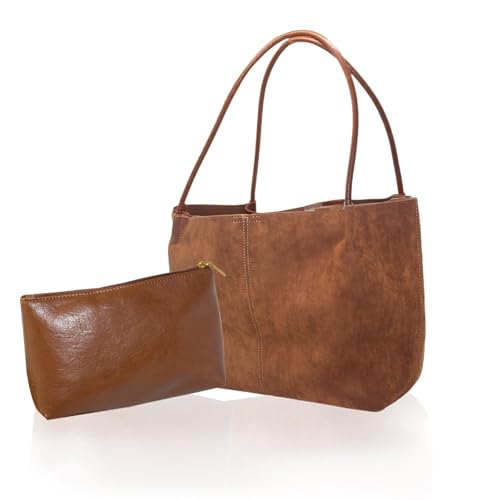 Bolso Tote de ante premium para mujer miniatura 1