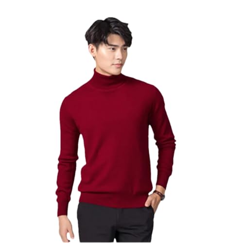 Men Turtleneck Cashmere Cotton Blend Pullover Jumper Vetement Homme Sweater