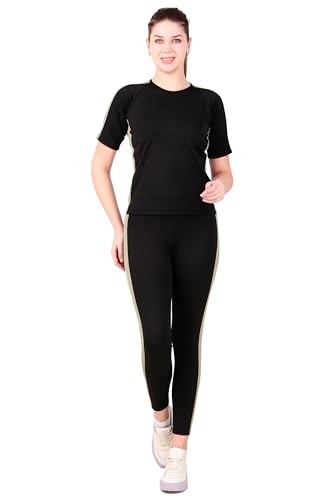 Image of Benzos Women's Body Fitted Gym Running Sports Track Suit | Regular Casual Fit | Track Suit for Girls & Women | Fabric - Polyester Blend