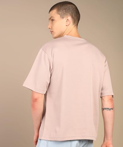 Image of Alan Jones Clothing Men's Oversized Solid T-Shirt | Premium Heavy Fabric | Crew Neck Casual Wear