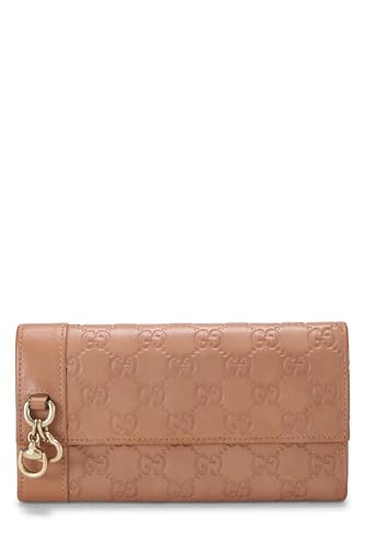 Pre-Loved Pink Guccissima Heartbit Wallet, Pink