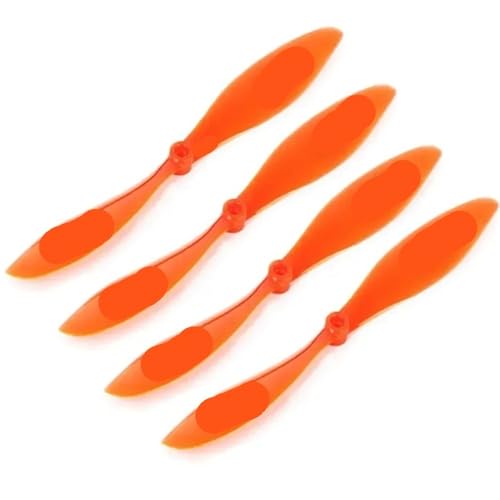 Hélice 3D T8044 orange translucide haute réponse pour moteur de drone et avion de voltige RC F3P