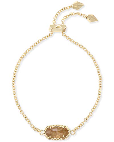 Kendra Scott Elaina Link Chain Bracelet for Women, Dainty Fashion Jewelry, 14k Gold-Plated Brass, Orange Citrine Quartz