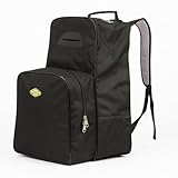 Mochila HDR Compartimentos para Bota e Capacete Bolsa de Acessórios de Montaria Hipismo E Equitação Preta