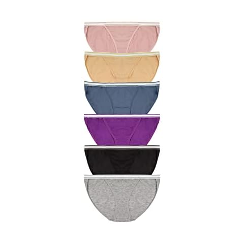 Nabtos Cotton women's String Bikini Panties Underwear (Pack of 6) (Large, Bikini_string_colors) Cover